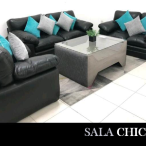 Sala completa Chicago 3 piezas floter 7 negra.