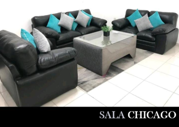 Sala completa Chicago 3 piezas floter 7 negra.